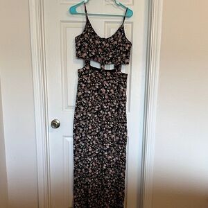 Pins and Needles Floral Cutout Maxi Dress